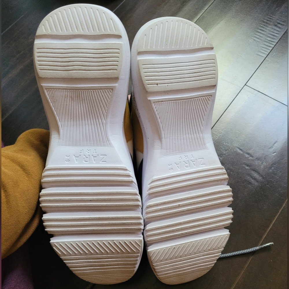 Zara Contrast Trf Sneakers Pink and Dark Blue Accents - Picture 10 of 11